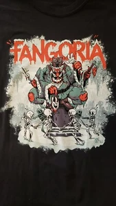 Fangoria Medium T-Shirt Winter Tee by Spicy Donut Crimson King Dancing Skeletons - Picture 1 of 5