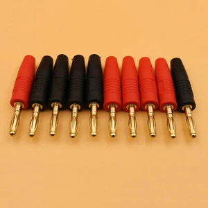 20 STÜCK 4mm Bananenstecker HiFi Audio Jack Stecker Vergoldet Draht Lautsprecher - Bild 1 von 12