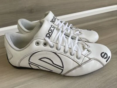 ZAPATOS DE CONDUCCIÓN DE CARRERAS SPARCO PARA HOMBRE CUERO BLANCO TALLA EURO 39 EE. UU. 6,5 Foto 1 de 4
