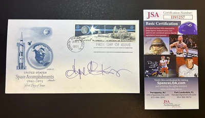 Original Apollo 15 postal cover 1971 - signed by Gene Kranz NASA - JSA certified - Image 1 of 4