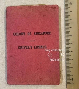 Rare 1949 Colony Of Singapore Driver's Licence , Chinese driver - Picture 1 of 5