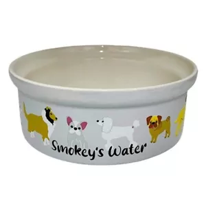 Dog Ceramic Bowl, pet bowl, food water, Personalise with pet's name - Picture 1 of 1
