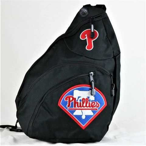 Philadelphia Phillies Officially Licensed MLB Slingback Backpack Black Cover