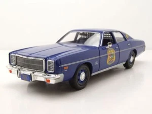 Modelo de coche Plymouth Fury 1978 azul de la policía estatal de Delaware 1:24 luz verde - Imagen 1 de 10