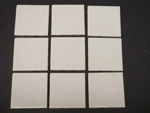 Vtg Lot 9 TILECREST Ceramic Tiles White W/Black Fleck TAPERED CORNER - NEW - Picture 1 of 4