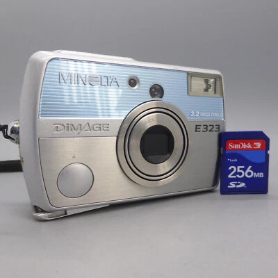 Minolta Dimage E323 3.2MP Compact Digital Camera Silver Tested - Image 1 of 4