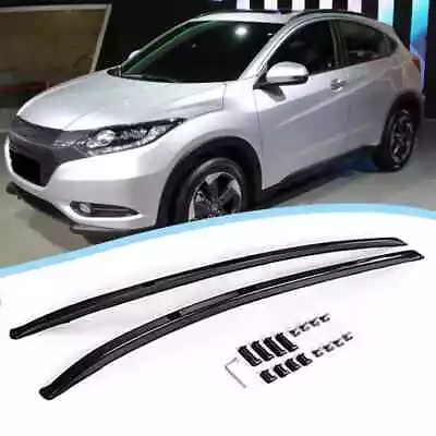 2 件本田 Vezel HRV HR-V 跨界车 2016-2021 黑色铝制车顶导轨架 — 第 1/4 张图片