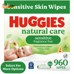 Natural Care Sensitive Baby Feuchttücher, unparfümiert, 15er Pack, 960 Gesamt Ct (Se - Bild 1 von 12
