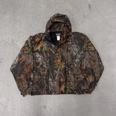 Remington Camo Jacket Hooded Mossy Oak Break Up 2XL Fall Leaves Woodland Hunting - Image 1 of 4