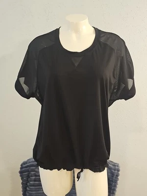 Athletic Works Mujer Mediano Negro Manga Corta con Cintura Ajustable.      D8 Foto 1 de 4