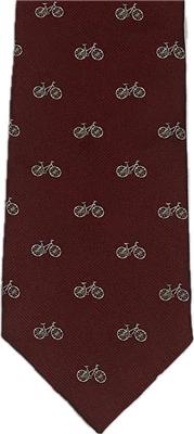Paul Smith - Colección Británica - Corbata 100% Seda - Borgoña - Patrón Bicicleta Foto 1 de 4
