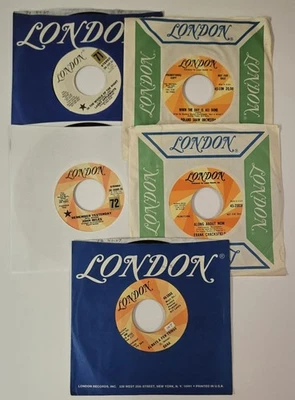 5 Promo 45 RPM Records on London Label - Jazz, Pop Rock, Folk, World, Country - Image 1 of 4