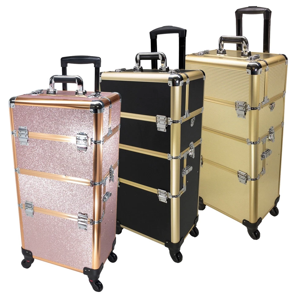 Estuche de Maquillaje Profesional Serie Marco Dorado (Diseño 3 en 1) Foto 1 de 1