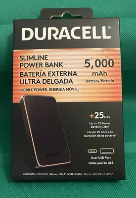 Banco de alimentación Duracell Slimline 5K 1C/1A volcado-PB-Carga S5 móvil alimentación portátil Foto 1 de 4