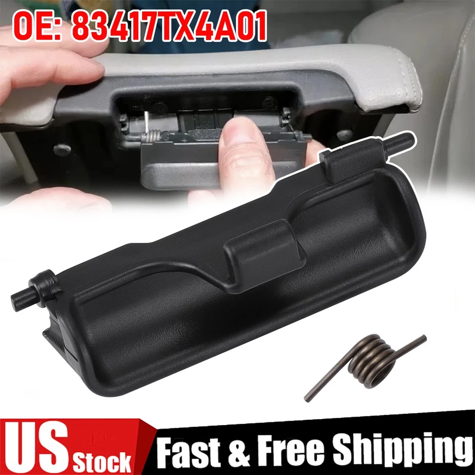 For 2013-2018 Acura RDX Center Console Lid Latch Armrest Lock Black W/ Spring Foto 1 de 4