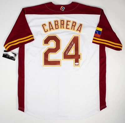 Miguel Cabrera Signed Autographed Venezuela Jersey (JSA COA) - Image 1 of 3