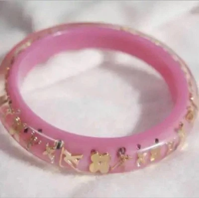 Brazalete Louis Vuitton Inclusión Oro Transparente M65085 Resina Auténtico YK970 Foto 1 de 4