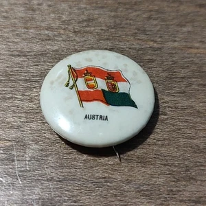 Antique Sweet Caporal Cigarette Austria Flag 7/8" Pin Whitehead Hoag - Picture 1 of 2