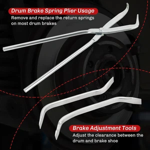 8PCS Trommelbremse Tool Kit Löffel Set mit Federzange Einstellen Installateur Werkzeuge - Bild 1 von 6