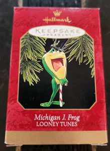 Hallmark Keepsake Ornament Michigan J. Frog Looney Tunes Bastón de Caramelo Cantar Danza J - Imagen 1 de 2