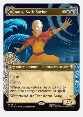 Aang, Swift Savior (Extended Art Showcase) MTG TLA | EDH Azorius Avatar Flash NM - Image 1 of 3