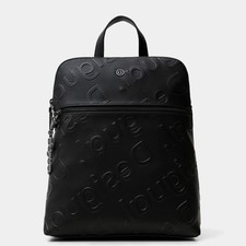 Zaino donna a spalla Desigual Nero Neri Tracolla Logomania zainetto Zaini