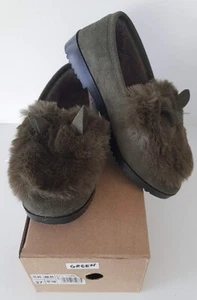 Bunny Ears womens Plush Novelty Slippers Size 5.5 Fuzzy Green 37 / House shoes - Picture 1 of 9