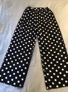 Lucy & Yak BNWT 28 R Cole Trousers Jeans Spots Polka Dot / New Fit NWT Black 10 - Picture 1 of 13