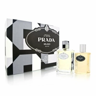 Conjunto Prada Infusion De Vetiver (Eau de Toilette spray e gel de banho) para homens - Imagem 1 de 2
