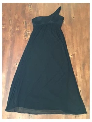 Ladies Trixxi Size 11 One Shoulder Dress Black Semi Formal Maxi Length Sheer EUC - Image 1 of 4