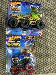Hot Wheels Monster Truck Lot Of 2. Cage Rattler Big Rig And Truck. - Picture 1 of 3