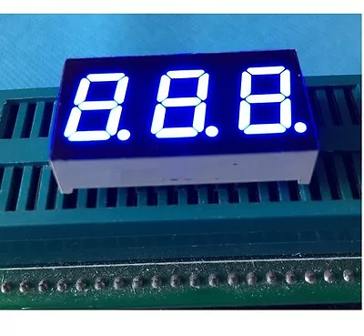 2PCS  0.28 inch 3 digit led display 7 seg segment Common anode Blue - Image 1 of 2