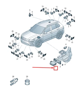 VW GOLF SPORTSVAN AM Unité de commande d'aide au stationnement 5QA919294E - Foto 1 di 2