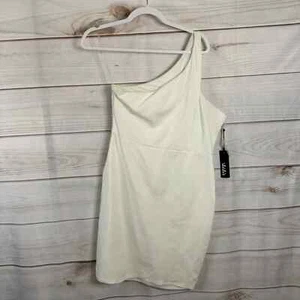 Mini vestido blanco de un hombro de Lulu's talla XL - Imagen 1 de 7