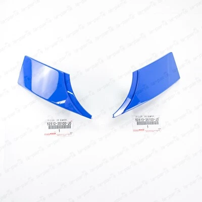 Nuevo par de rellenos de parachoques delantero genuino OEM Toyota 2007-2014 FJ Cruiser azul 2JV Foto 1 de 4
