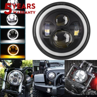 5.75 英寸 LED 车头灯适用于本田 Shadow ACE Sabre Spirit VLX 600 750 1100 GL 1800 — 第 1/4 张图片