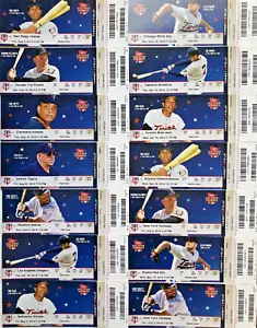 2010-2011-2012-2013-2014 Minnesota Twins Season Ticket Stubs - Mint Condition!!! - Picture 1 of 8