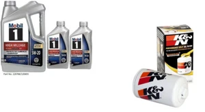 Mobil1 5W20 Full Syn. H/M Engine Oil - 7 Quarts w/K&N HP-2005 Engine Oil Filter - Picture 1 of 1