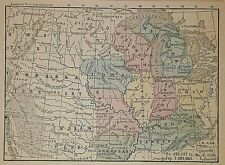 1853 Map UNITED STATES - SOUTHEAST STATES - MID-WEST / WESTERN STATES on Reverse