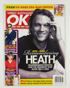 HEATH LEDGER BRITNEY SPEARS KATIE HOLMES & DAVID BECKHAM Ok! magazine Australia - Picture 1 of 1