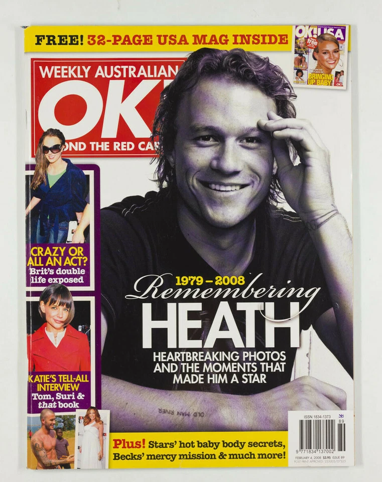 HEATH LEDGER BRITNEY SPEARS KATIE HOLMES & DAVID BECKHAM  Ok! magazine Australia - Image 1 of 1