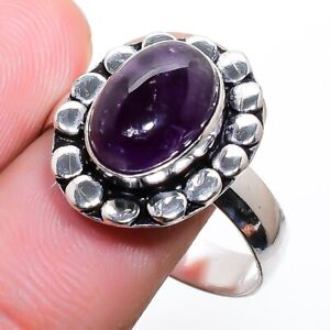 Amethyst Gemstone Handmade Gift Jewelry Ring 11 R235