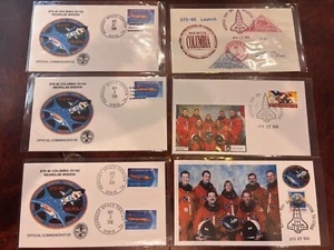 STS-90 VERSCHIEDENE 6 Abdeckungen Apr-Mai 1998 Space Shuttle Columbia Spacelab!! - Bild 1 von 1