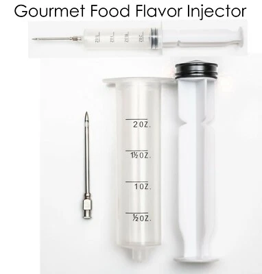Inyector de especias sabor comida gourmet culinaria aguja 2 onzas líquidas 2 pulgadas Foto 1 de 4