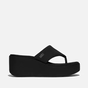 Fitflop PLATAFORMAS sandalia de dedo sandalias negras - Imagen 1 de 5