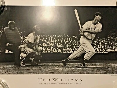 Ted Williams Boston Red Sox Triple Crown Lithograph 7653 of 12000 - Image 1 of 4