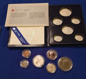 1985 Royal Canadian Mint 6-Coin Set Original Box Paperwork Coins Never Inserted - Picture 1 of 22
