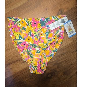 Anne Cole High Waist Bikini Bottoms SIze Lrg Floral 3 way Wear Beach Summer 6774 - Picture 1 of 4