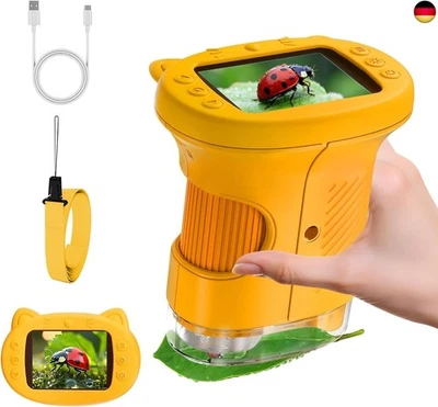 NEOVSUNY Digitales Mikroskop für Kinder, 1000X 4K Tragbares Taschenmikroskop mit 2.0"