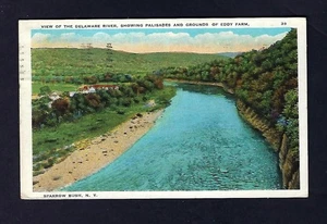 1938 Postcard Delaware River, Palisades & Grounds Eddy Farm, Newington, Conn. - Picture 1 of 2